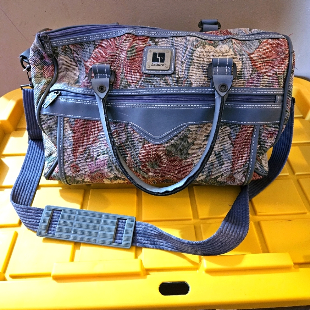 Vintage and Rare Leisure Floral Travel Bag